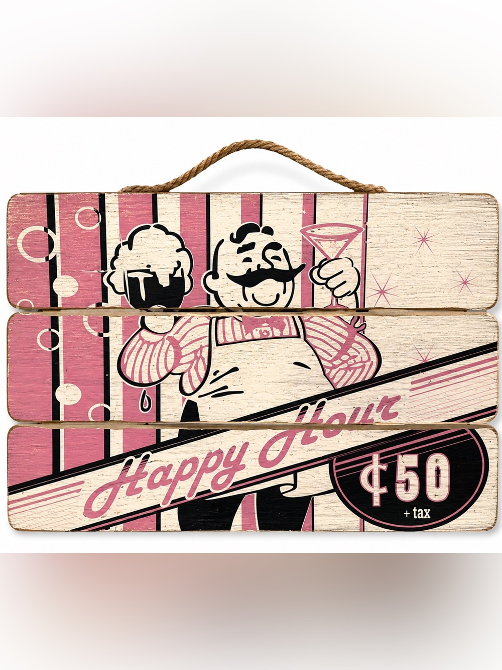 NEW Happy Hour Wood Sign